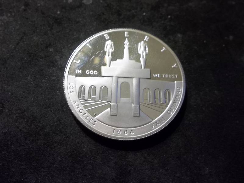 1984 Los Angeles Olympics Proof Comemmorative Silver Dollar