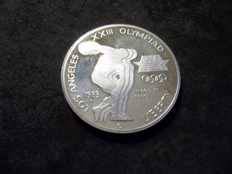 1983 Los Angeles XXIII Olympiad Comemmorative Proof Silver Dollar