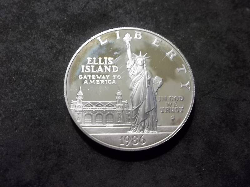 1986 S Ellis Island Liberty Proof Commemorative Proof Silver Dollar