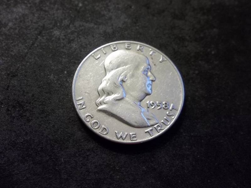 1958 D  Franklin Half Dollar