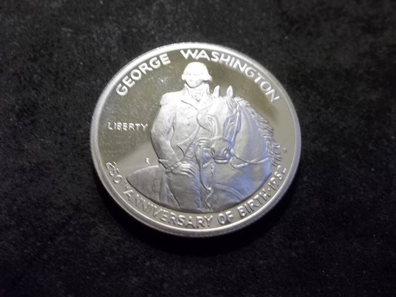 George Washington 250th Anniversary Commemorative Silver Half Dollar