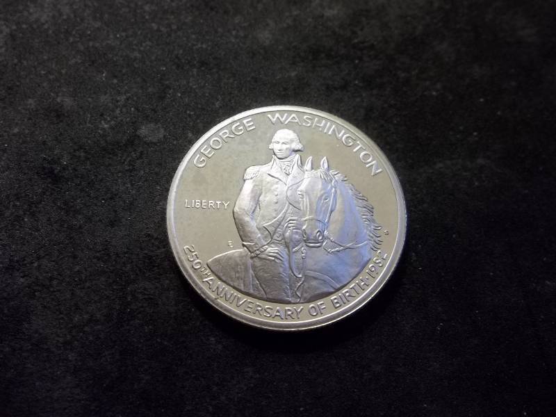 George Washington 250th Anniversary Commemorative Silver Half Dollar