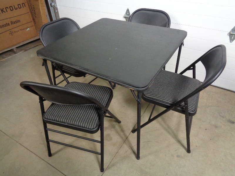 lot 147 image: Folding Card Table and Four Chairs