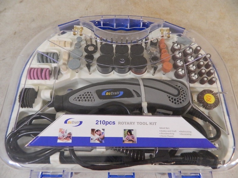 lot 8 image: New 210 Pc Rotary Tool Kit