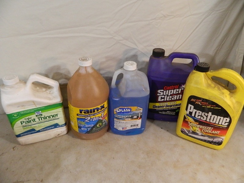 lot 67 image: Full Jugs of Shop Chemicals