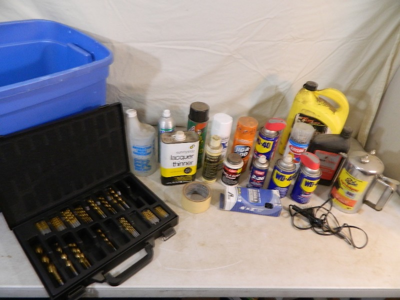 lot 75 image: Drill Bits, Chemicals, Etc