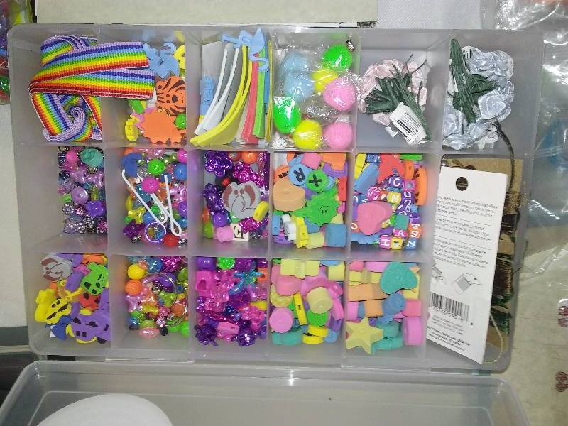 lot 56 image: Beading Craft Supplies (4) Four Organizers with supplies and more