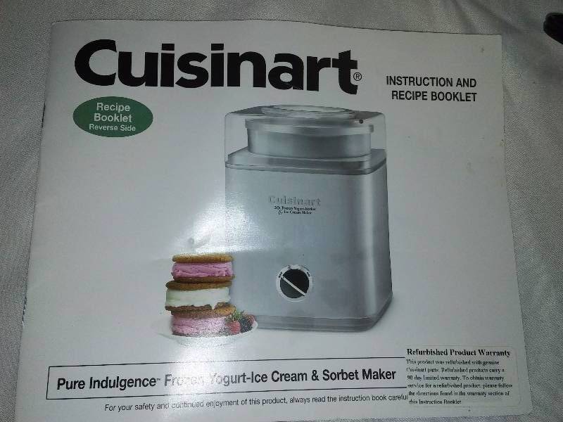 lot 58 image: Cuisinart 2 qt. Electric Frozen Yogurt Sorbet Ice Cream Maker