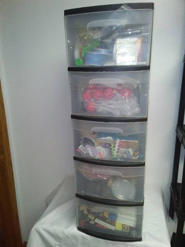 lot 93 image: 5 Drawer Organizer with tons of Stuff