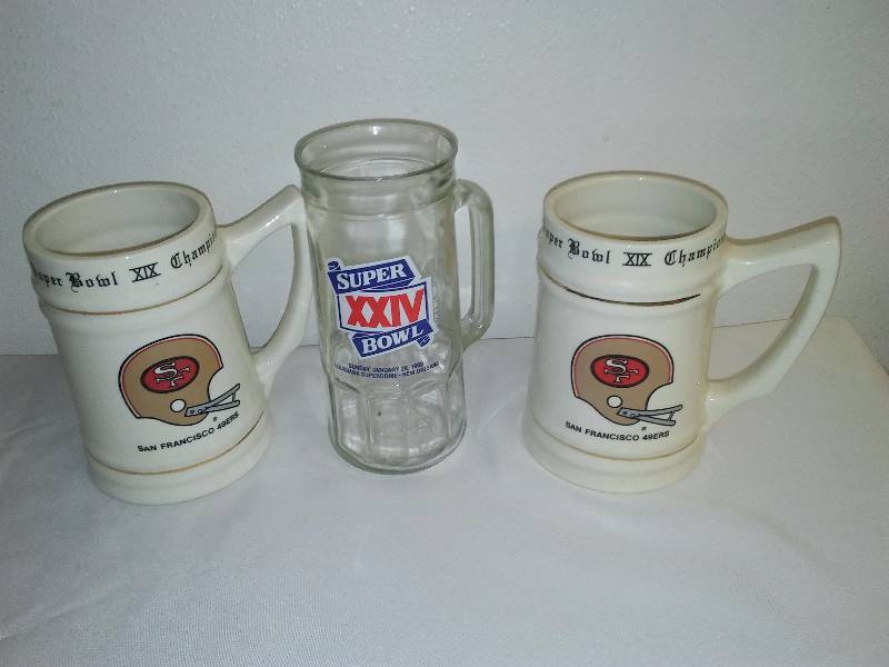 lot 114 image: Super bowl Mugs Tankards (3) 1984 San Francisco