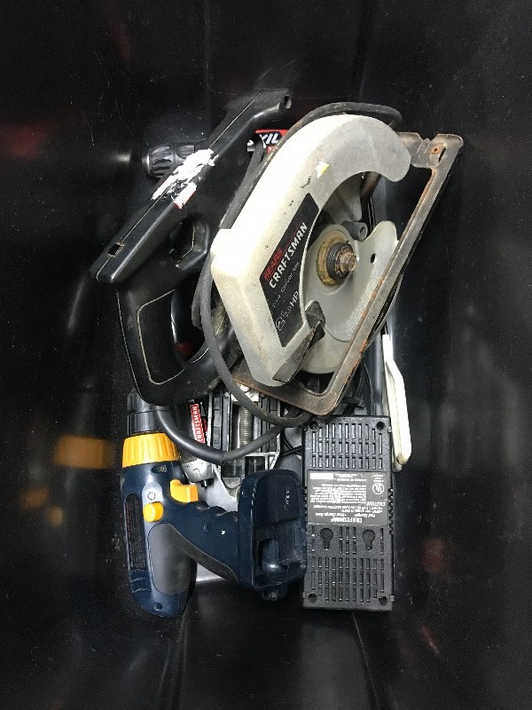 BIN OF POWER TOOLS