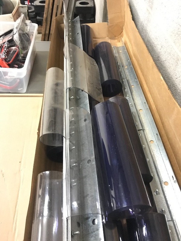 2 SECTIONS OF PLASTIC CURTAIN