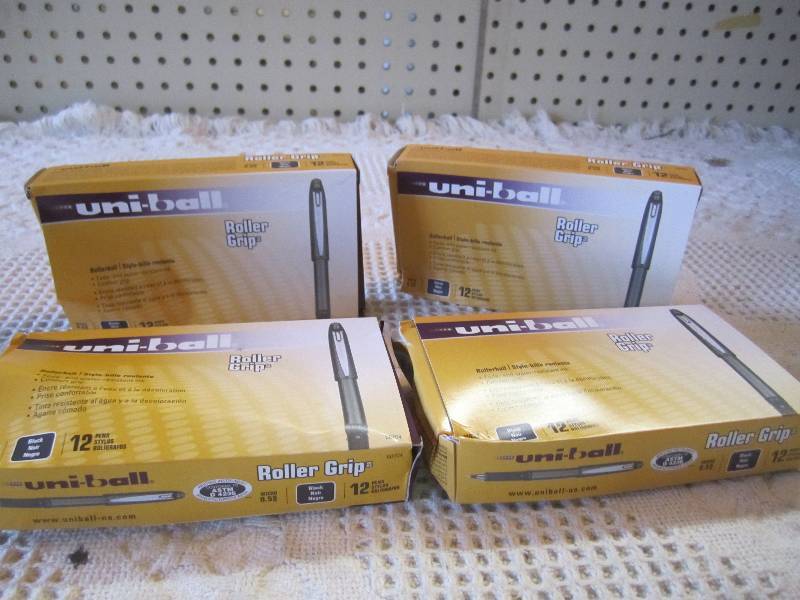 lot 45 image: Lot of 48 Black Ink Pens 4 boxes of...