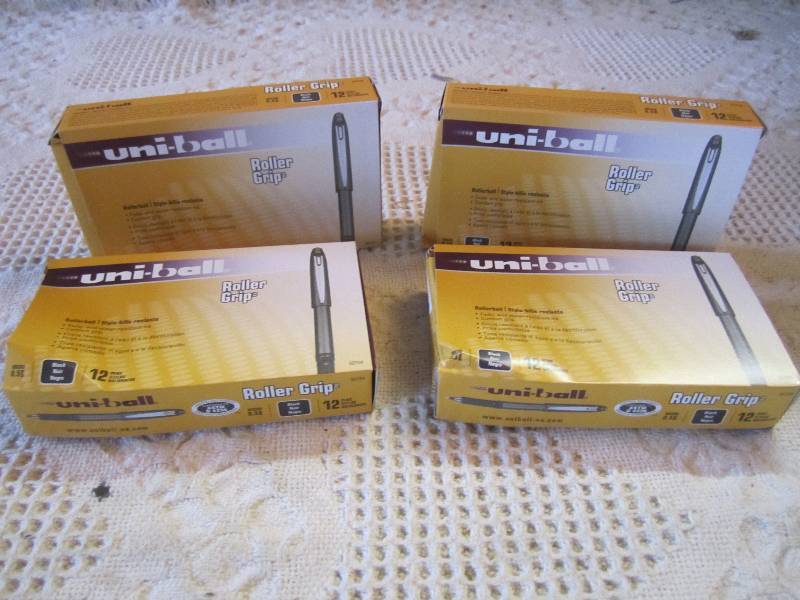 lot 46 image: Lot of 48 Black Ink Pens 4 boxes of...