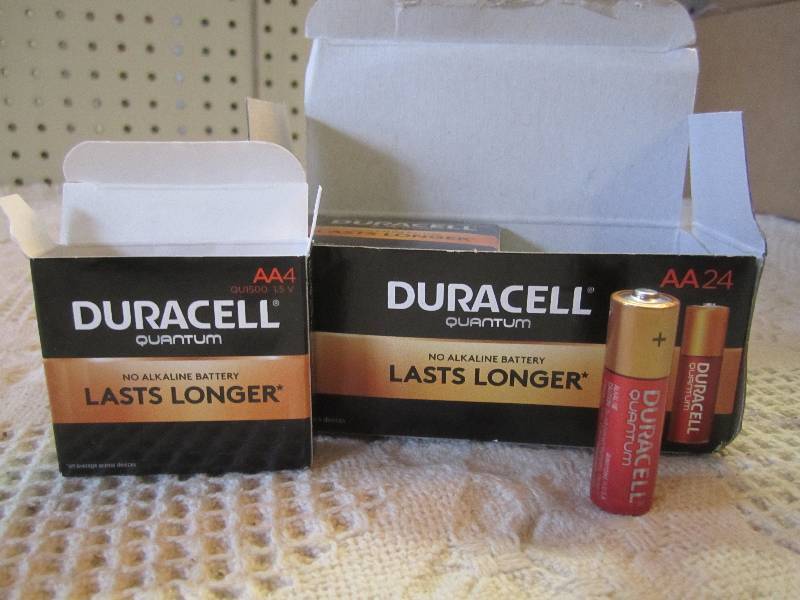 lot 48 image: Box of 24 Duracell AA Batteries 6 I...