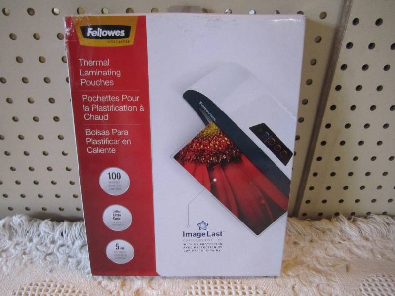 lot 57 image: Box of 100 Thermal Laminating Pouch...