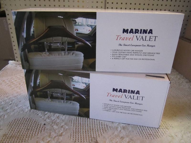 lot 76 image: Lot of 2 Wood Marina Travel Valet C...