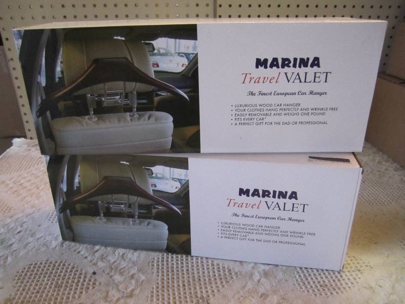 lot 77 image: Lot of 2 Wood Marina Travel Valet C...