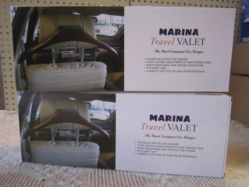 lot 80 image: Lot of 2 Wood Marina Travel Valet C...