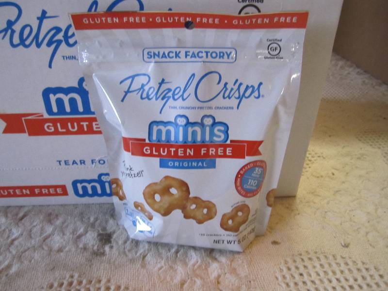 lot 102 image: Case of 12 Bags Pretzel Crisps Mini...