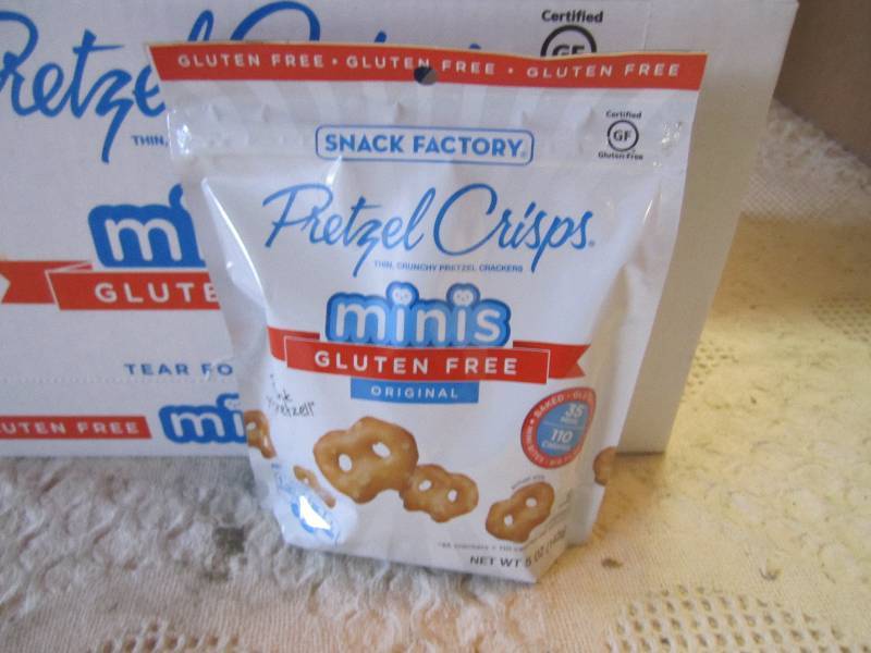 lot 104 image: Case of 12 Bags Pretzel Crisps Mini...
