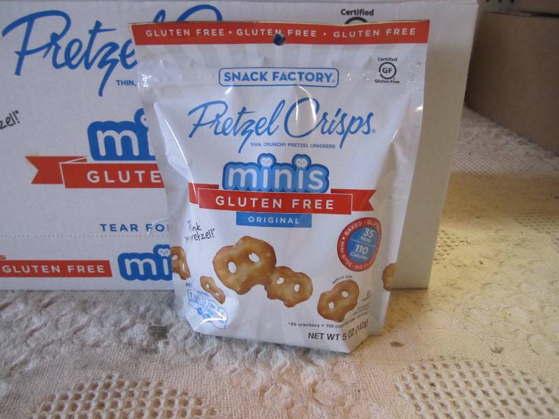 lot 106 image: Case of 12 Bags Pretzel Crisps Mini...
