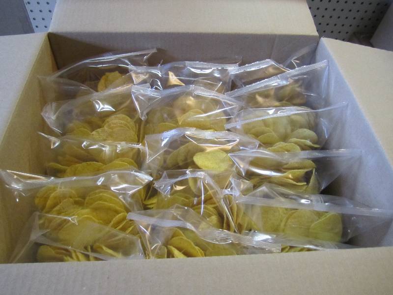 lot 125 image: Case of 36 Bags Round Corn Chips 5....