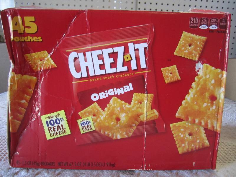 lot 160 image: Box with 42 Bags Cheez-It Original ...