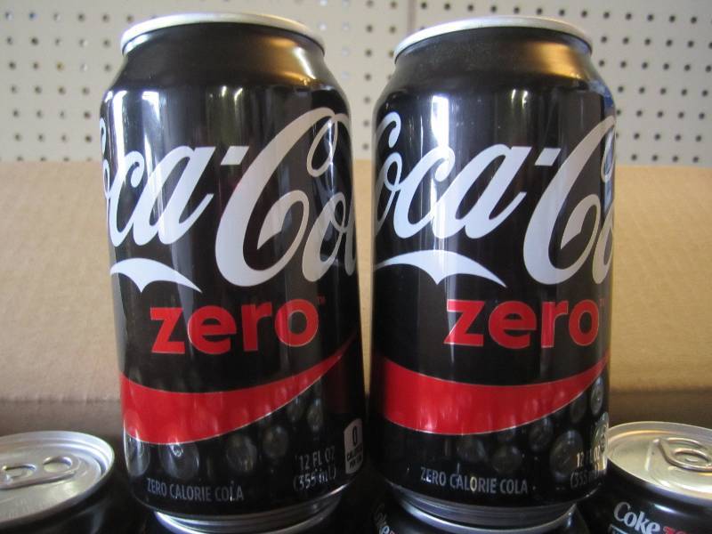 lot 181 image: Box of 24 Cans Coca-Cola Zero Past ...