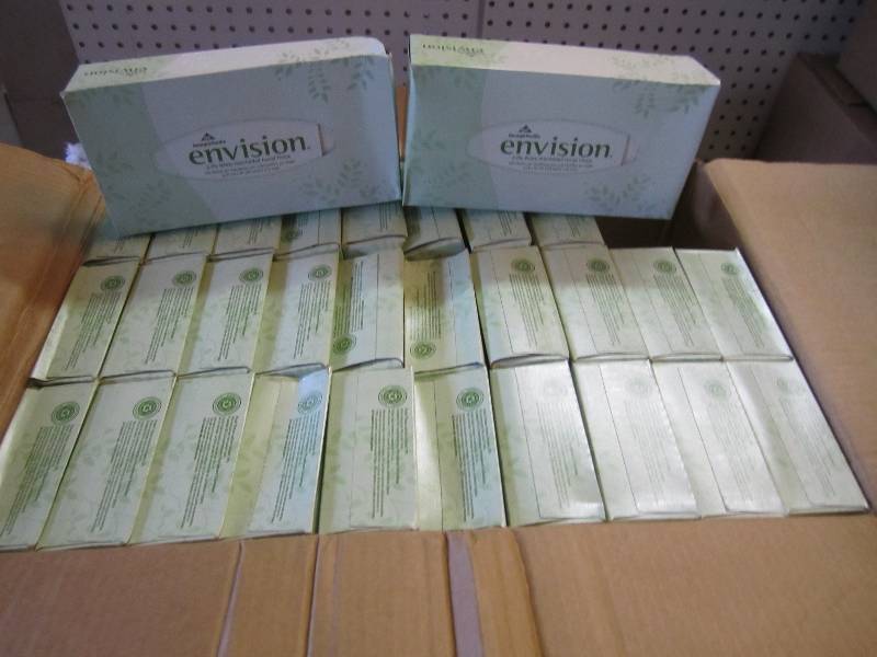 lot 192 image: Case of 30 Boxes Facial Tissue Some...