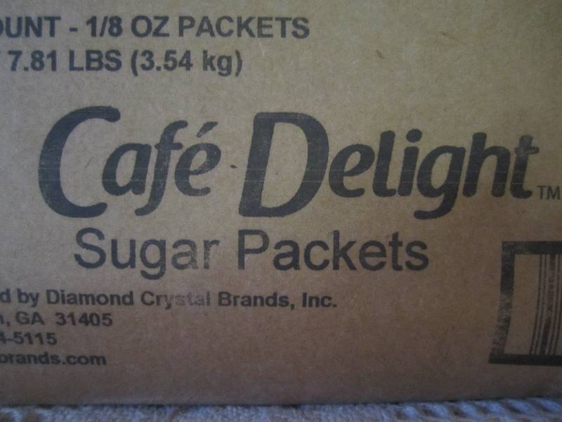 lot 202 image: Case of 1000 Sugar Packets...
