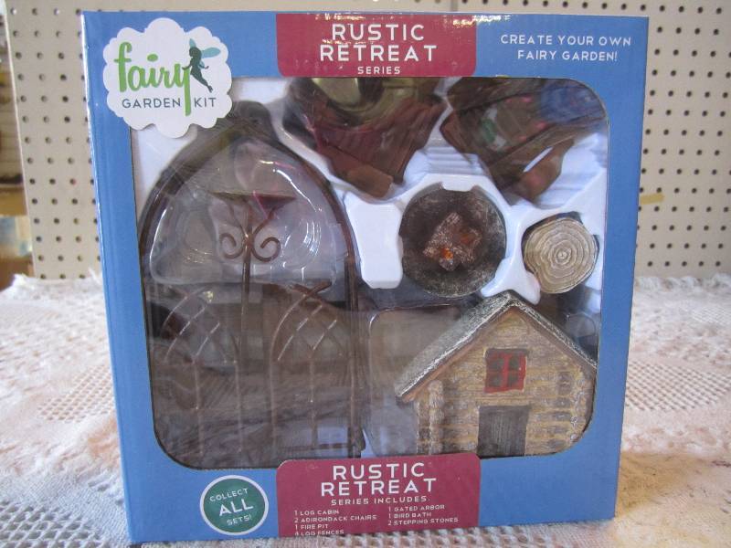 lot 212 image: Fairy Garden Kit Rustic Retreat Ser...