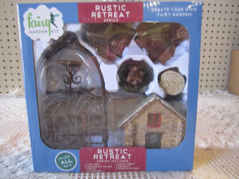 lot 214 image: Fairy Garden Kit Rustic Retreat Ser...