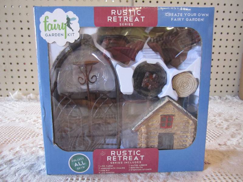 lot 216 image: Fairy Garden Kit Rustic Retreat Ser...