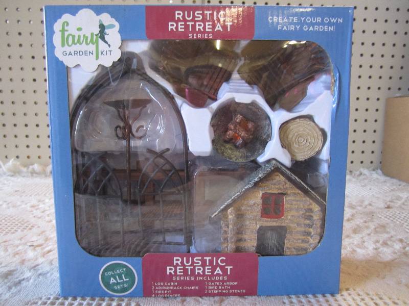 lot 217 image: Fairy Garden Kit Rustic Retreat Ser...