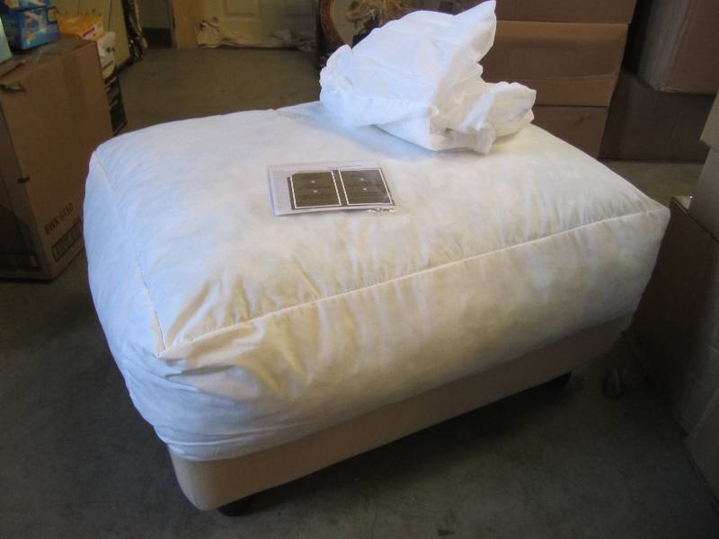 lot 224 image: Down Topped Ottoman Approx. 32 x 2...