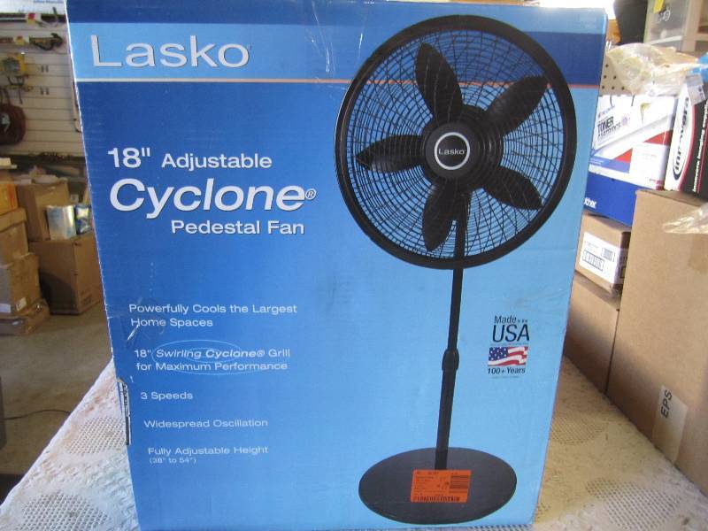 lot 235 image: 18 Adjustable Cyclone Pedestal Fan...