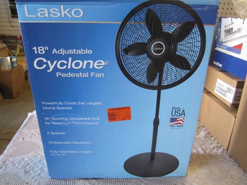 lot 236 image: 18 Adjustable Cyclone Pedestal Fan...