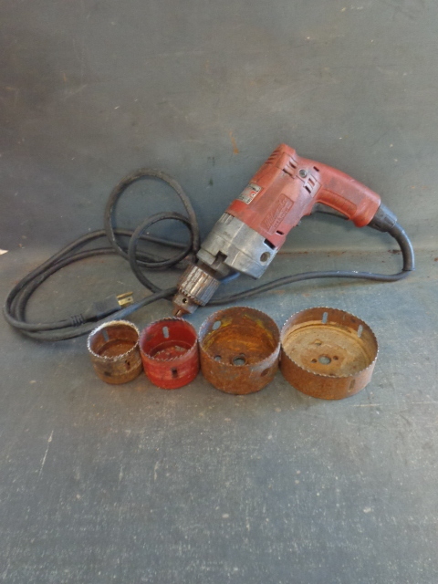 lot 62 image: Millwaukee Drill and Hole Saws