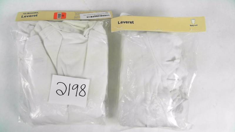 lot 2198 image: 10pc. Leveret Short Sleeve Onesies One Piece Underwear - Size 12-18 Months