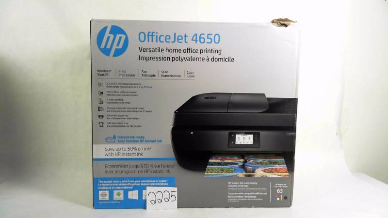 lot 2225 image: HP OfficeJet 4650 All-in-One Thermal Inkjet Printer with Wi-Fi