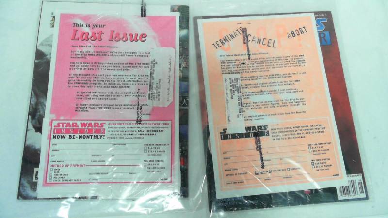 lot 2205 image: RARE SEALED Episode I The Phantom Menace Star Wars Insider Magazines