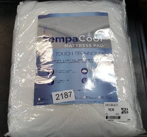 lot 2187 image: TempaCool Mattress Pad&nbspWhite Full