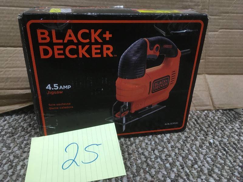 lot 25 image: Black & Decker 4.5 Amp EPP Jig Saw - Open Box