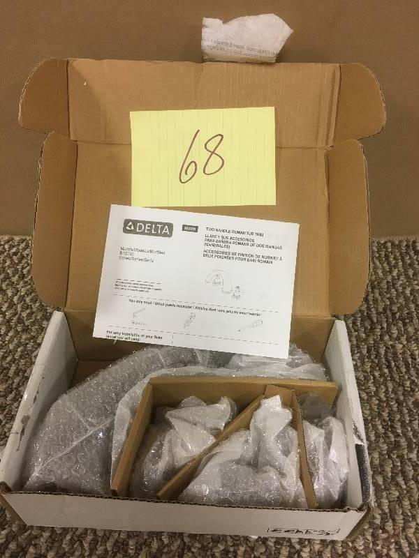 lot 68 image: Delta Two Handle Roman Tub Trim - Open Box
