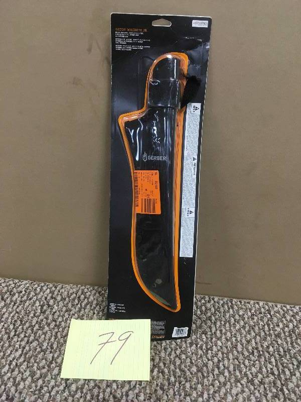 lot 79 image: Gerber 10.75 in. Gator Machete Junior - Open Box
