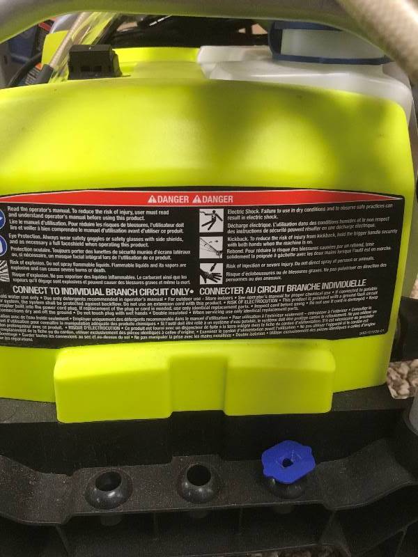 lot 91 image: Ryobi 1600 PSI Premium Pressure Washer - Open Box