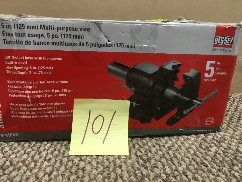 lot 101 image: Bessey BV-MPV5 Multi-Purpose Vise -Open Box