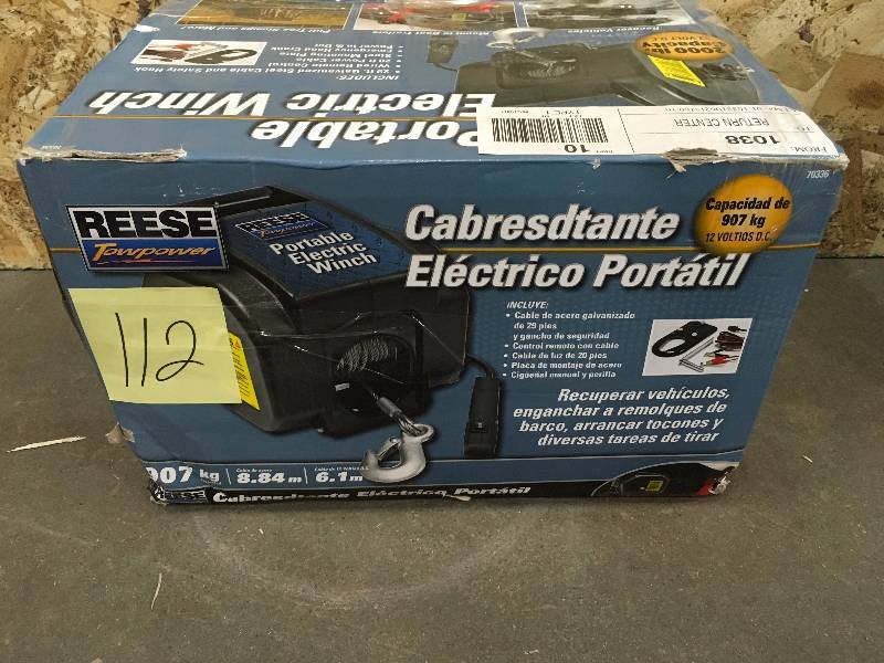 lot 112 image: Reese Portable Electric Winch