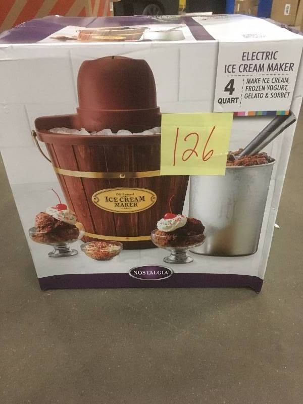 lot 126 image: Electric Ice Cream Maker not used